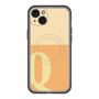 スリムプロテクションプレミアムケース with MagSafe［ オリジナル - initial two tone - Q orange ］