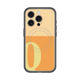 スリムプロテクションプレミアムケース with MagSafe［ オリジナル - initial two tone - Q orange ］