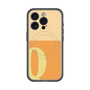 スリムプロテクションプレミアムケース with MagSafe［ オリジナル - initial two tone - Q orange ］