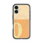 スリムプロテクションプレミアムケース with MagSafe［ オリジナル - initial two tone - Q orange ］