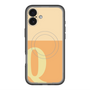 スリムプロテクションプレミアムケース with MagSafe［ オリジナル - initial two tone - Q orange ］
