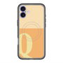 スリムプロテクションプレミアムケース with MagSafe［ オリジナル - initial two tone - Q orange ］