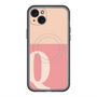 スリムプロテクションプレミアムケース with MagSafe［ オリジナル - initial two tone - Q pink ］