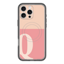 スリムプロテクションプレミアムケース with MagSafe［ オリジナル - initial two tone - Q pink ］