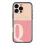 スリムプロテクションプレミアムケース with MagSafe［ オリジナル - initial two tone - Q pink ］
