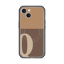 スリムプロテクションプレミアムケース with MagSafe［ オリジナル - initial two tone - Q brown ］