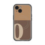 スリムプロテクションプレミアムケース with MagSafe［ オリジナル - initial two tone - Q brown ］