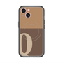 スリムプロテクションプレミアムケース with MagSafe［ オリジナル - initial two tone - Q brown ］