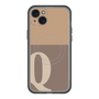 スリムプロテクションプレミアムケース with MagSafe［ オリジナル - initial two tone - Q brown ］