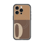 スリムプロテクションプレミアムケース with MagSafe［ オリジナル - initial two tone - Q brown ］