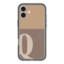スリムプロテクションプレミアムケース with MagSafe［ オリジナル - initial two tone - Q brown ］