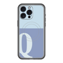 スリムプロテクションプレミアムケース with MagSafe［ オリジナル - initial two tone - Q blue ］