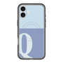 スリムプロテクションプレミアムケース with MagSafe［ オリジナル - initial two tone - Q blue ］