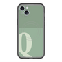 スリムプロテクションプレミアムケース with MagSafe［ オリジナル - initial two tone - Q green ］
