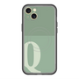 スリムプロテクションプレミアムケース with MagSafe［ オリジナル - initial two tone - Q green ］
