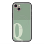 スリムプロテクションプレミアムケース with MagSafe［ オリジナル - initial two tone - Q green ］