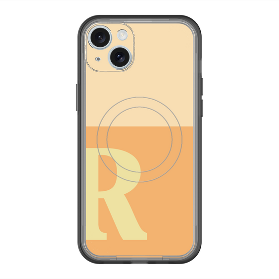 スリムプロテクションプレミアムケース with MagSafe［ オリジナル - initial two tone - R orange ］