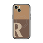 スリムプロテクションプレミアムケース with MagSafe［ オリジナル - initial two tone - R brown ］