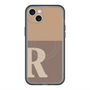 スリムプロテクションプレミアムケース with MagSafe［ オリジナル - initial two tone - R brown ］
