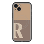 スリムプロテクションプレミアムケース with MagSafe［ オリジナル - initial two tone - R brown ］