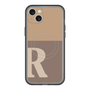 スリムプロテクションプレミアムケース with MagSafe［ オリジナル - initial two tone - R brown ］