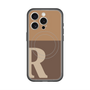 スリムプロテクションプレミアムケース with MagSafe［ オリジナル - initial two tone - R brown ］
