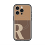 スリムプロテクションプレミアムケース with MagSafe［ オリジナル - initial two tone - R brown ］