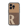 スリムプロテクションプレミアムケース with MagSafe［ オリジナル - initial two tone - R brown ］