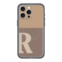 スリムプロテクションプレミアムケース with MagSafe［ オリジナル - initial two tone - R brown ］