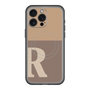 スリムプロテクションプレミアムケース with MagSafe［ オリジナル - initial two tone - R brown ］
