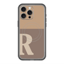 スリムプロテクションプレミアムケース with MagSafe［ オリジナル - initial two tone - R brown ］