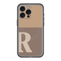 スリムプロテクションプレミアムケース with MagSafe［ オリジナル - initial two tone - R brown ］