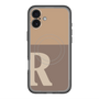 スリムプロテクションプレミアムケース with MagSafe［ オリジナル - initial two tone - R brown ］