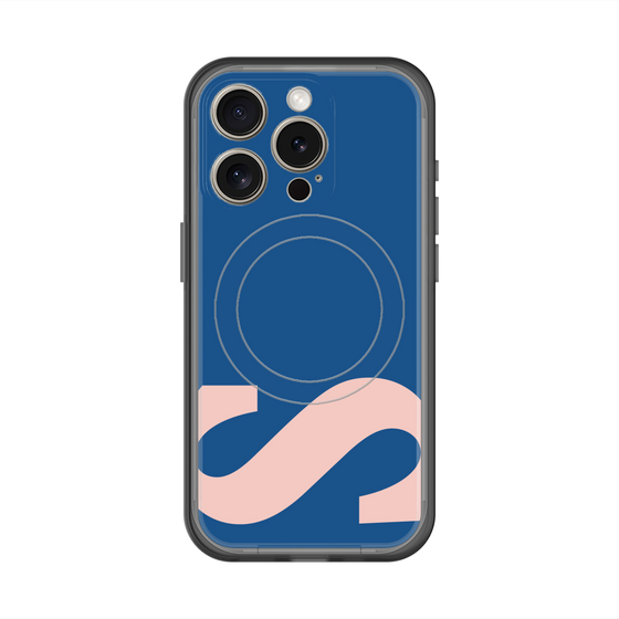 スリムプロテクションプレミアムケース with MagSafe［ オリジナル - initial color - S navy ］