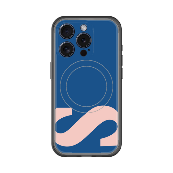 スリムプロテクションプレミアムケース with MagSafe［ オリジナル - initial color - S navy ］