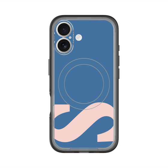 スリムプロテクションプレミアムケース with MagSafe［ オリジナル - initial color - S navy ］