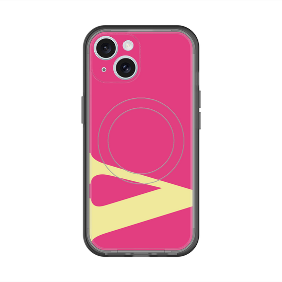スリムプロテクションプレミアムケース with MagSafe［ オリジナル - initial color - V pink ］