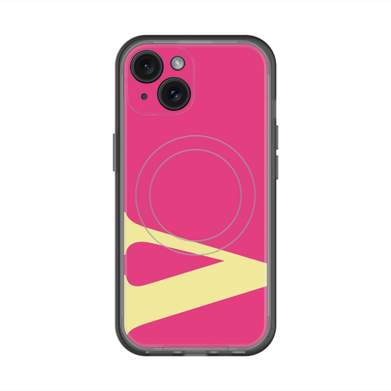 スリムプロテクションプレミアムケース with MagSafe［ オリジナル - initial color - V pink ］