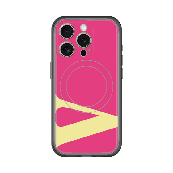 スリムプロテクションプレミアムケース with MagSafe［ オリジナル - initial color - V pink ］