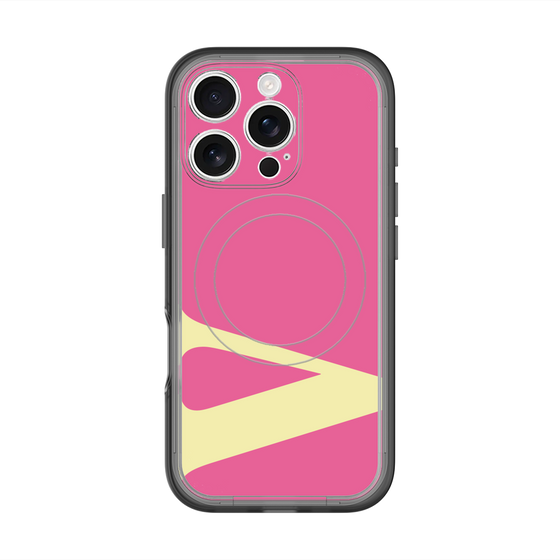 スリムプロテクションプレミアムケース with MagSafe［ オリジナル - initial color - V pink ］