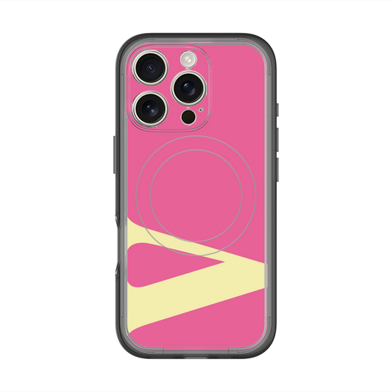 スリムプロテクションプレミアムケース with MagSafe［ オリジナル - initial color - V pink ］