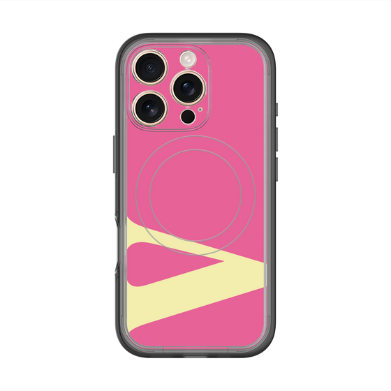 スリムプロテクションプレミアムケース with MagSafe［ オリジナル - initial color - V pink ］