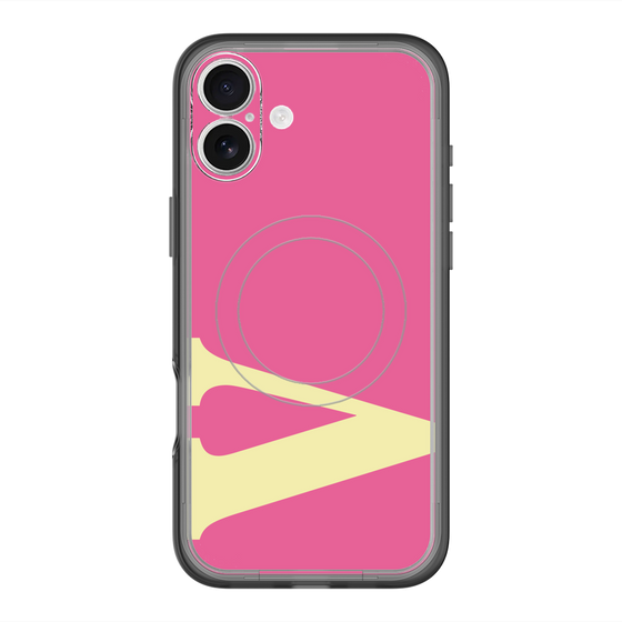 スリムプロテクションプレミアムケース with MagSafe［ オリジナル - initial color - V pink ］