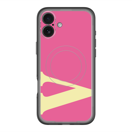 スリムプロテクションプレミアムケース with MagSafe［ オリジナル - initial color - V pink ］