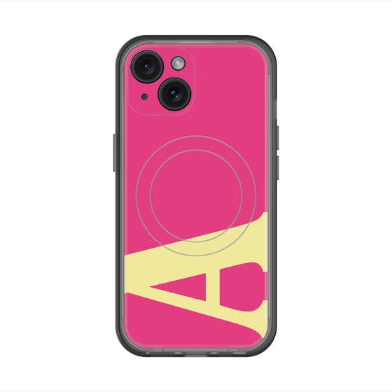 スリムプロテクションプレミアムケース with MagSafe［ オリジナル - initial color - A pink ］