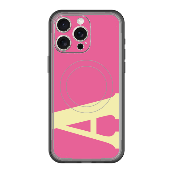 スリムプロテクションプレミアムケース with MagSafe［ オリジナル - initial color - A pink ］