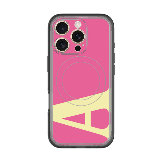 スリムプロテクションプレミアムケース with MagSafe［ オリジナル - initial color - A pink ］