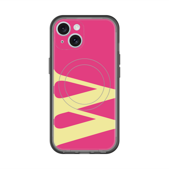 スリムプロテクションプレミアムケース with MagSafe［ オリジナル - initial color - W pink ］