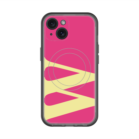 スリムプロテクションプレミアムケース with MagSafe［ オリジナル - initial color - W pink ］