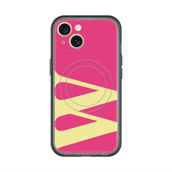スリムプロテクションプレミアムケース with MagSafe［ オリジナル - initial color - W pink ］
